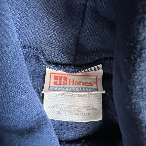 Y2K Vail Colorado Hoodie Fits Medium 2000s Distressed Navy Blue Hanes Pullover - Picture 3 of 12